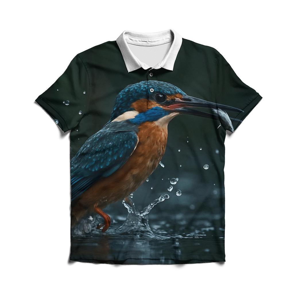 Riverglass Kingfisher Strike stylish collar polo tees