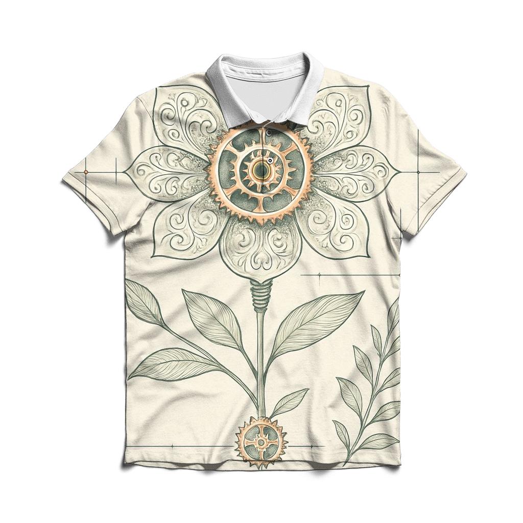 Mechanical Garden Bloom Diagram casual sports polo shirts