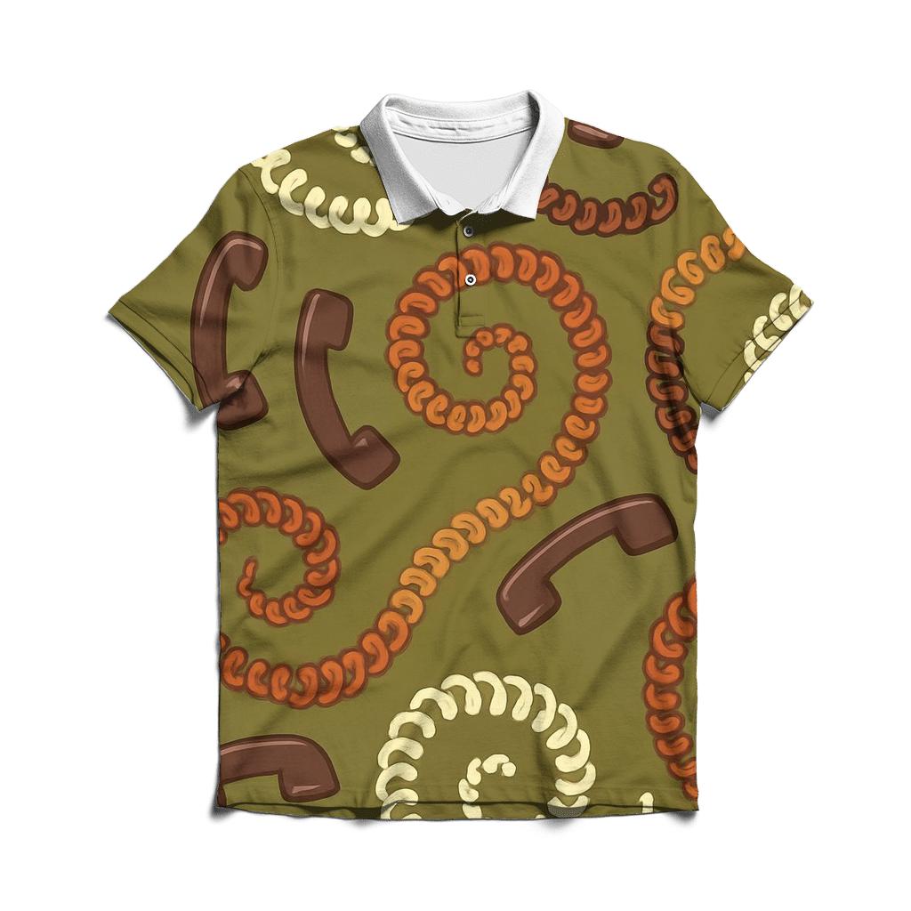 Seventies Telephone Cord Spiral classic pique polos