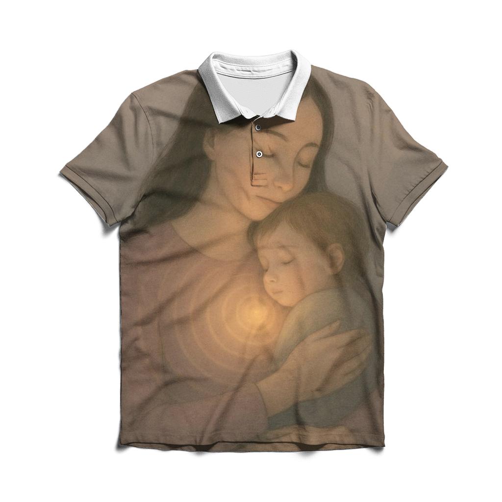 Her Love The Rhythm That Taught My Heart To Rest embroidered polo tops