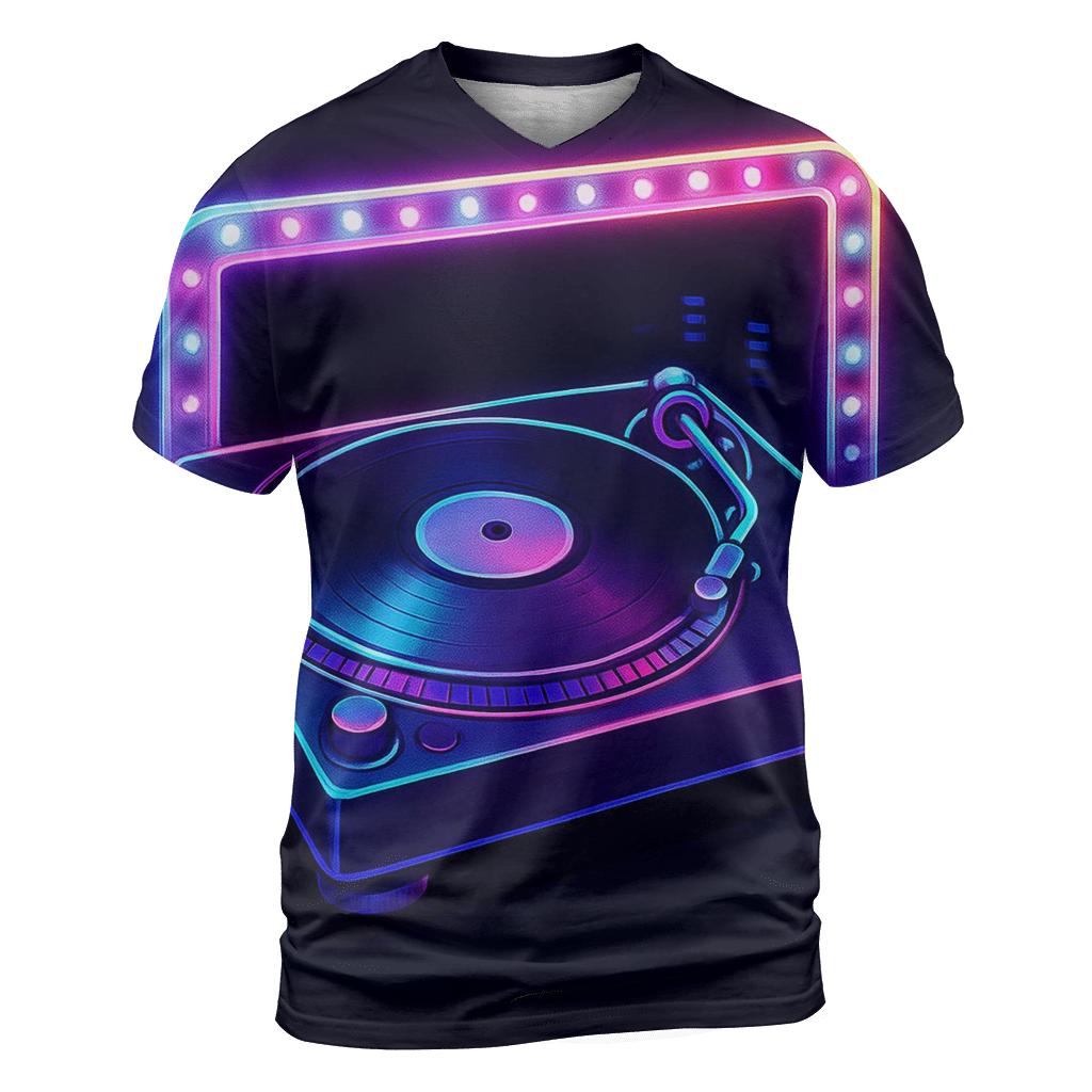 Neon Marquee Turntable designer pattern shirts