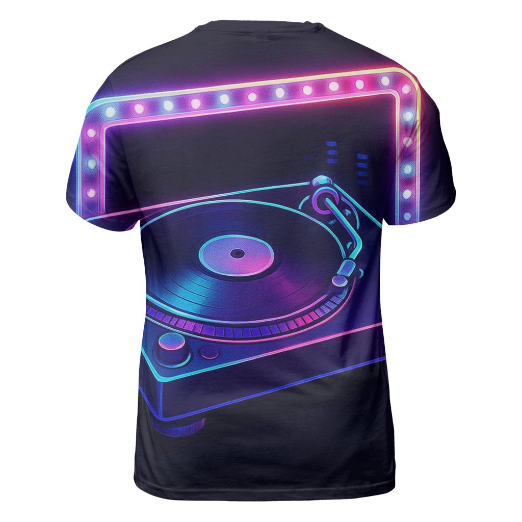 Neon Marquee Turntable designer pattern shirts