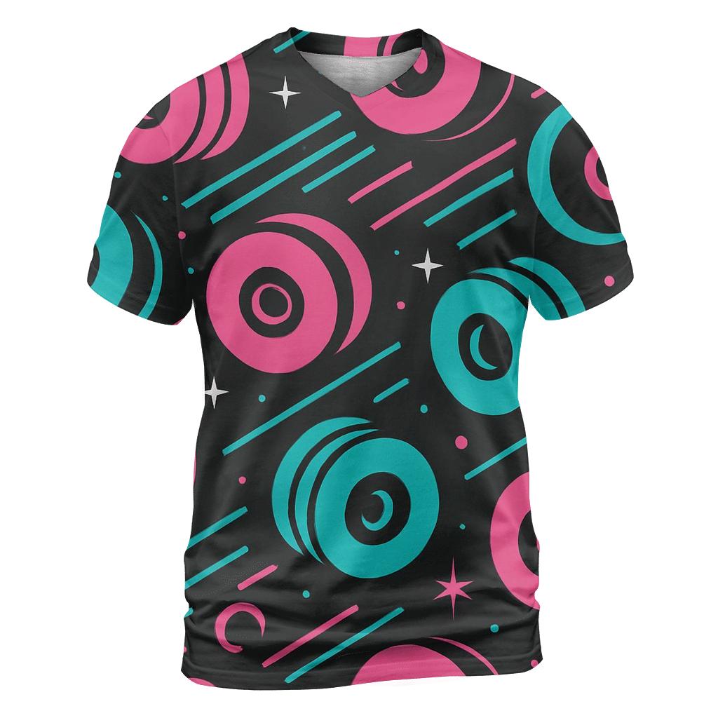 Neon Roller Rink Geometry custom all-over print shirts