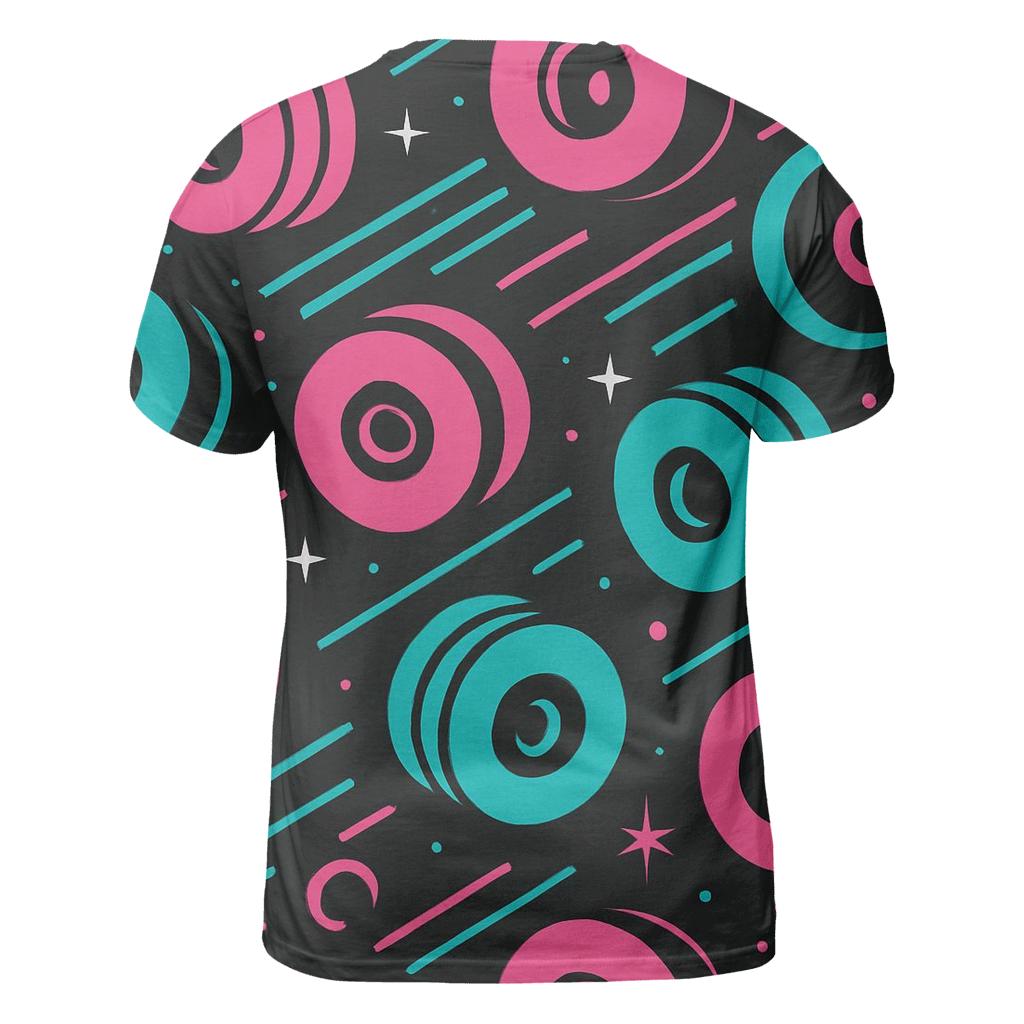 Neon Roller Rink Geometry custom all-over print shirts