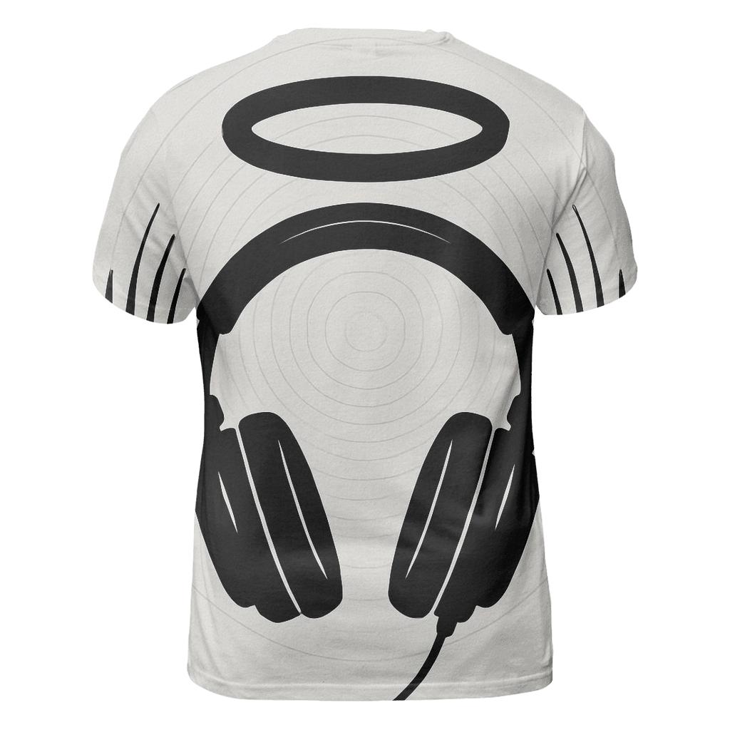 Monochrome Headphone Halo unique graphic print tees
