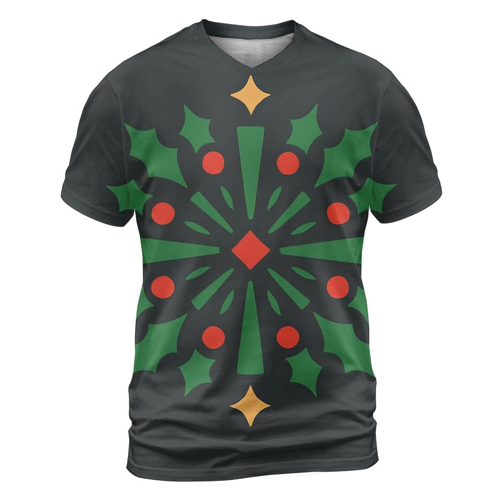 Holly Leaf Nebula Burst statement graphic shirts