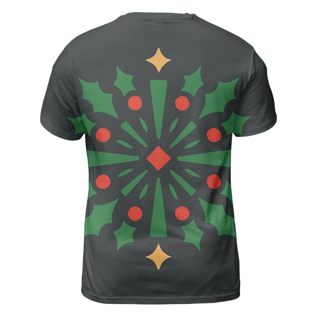 Holly Leaf Nebula Burst statement graphic shirts