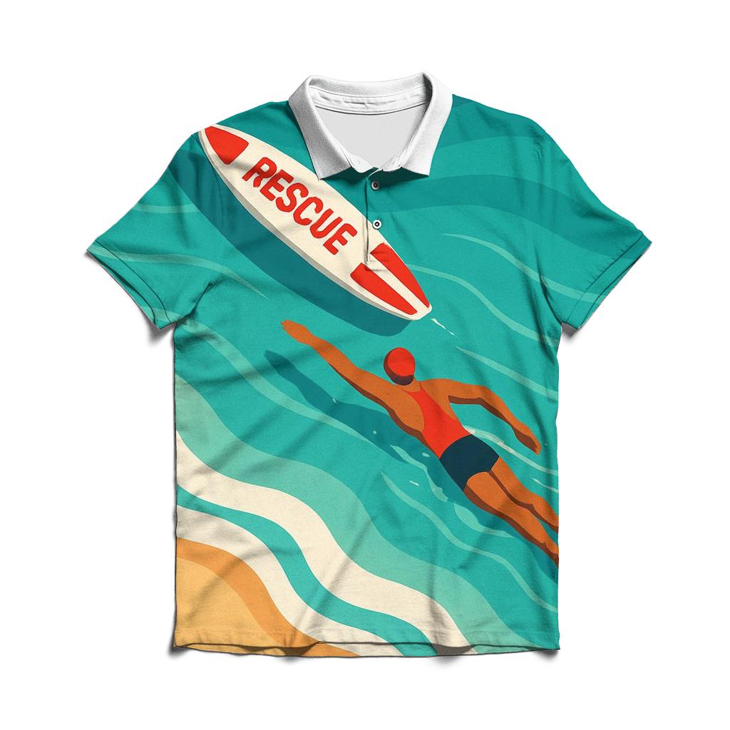 Surf Lifesaving Coastal Patrol Australia designer slim fit polos