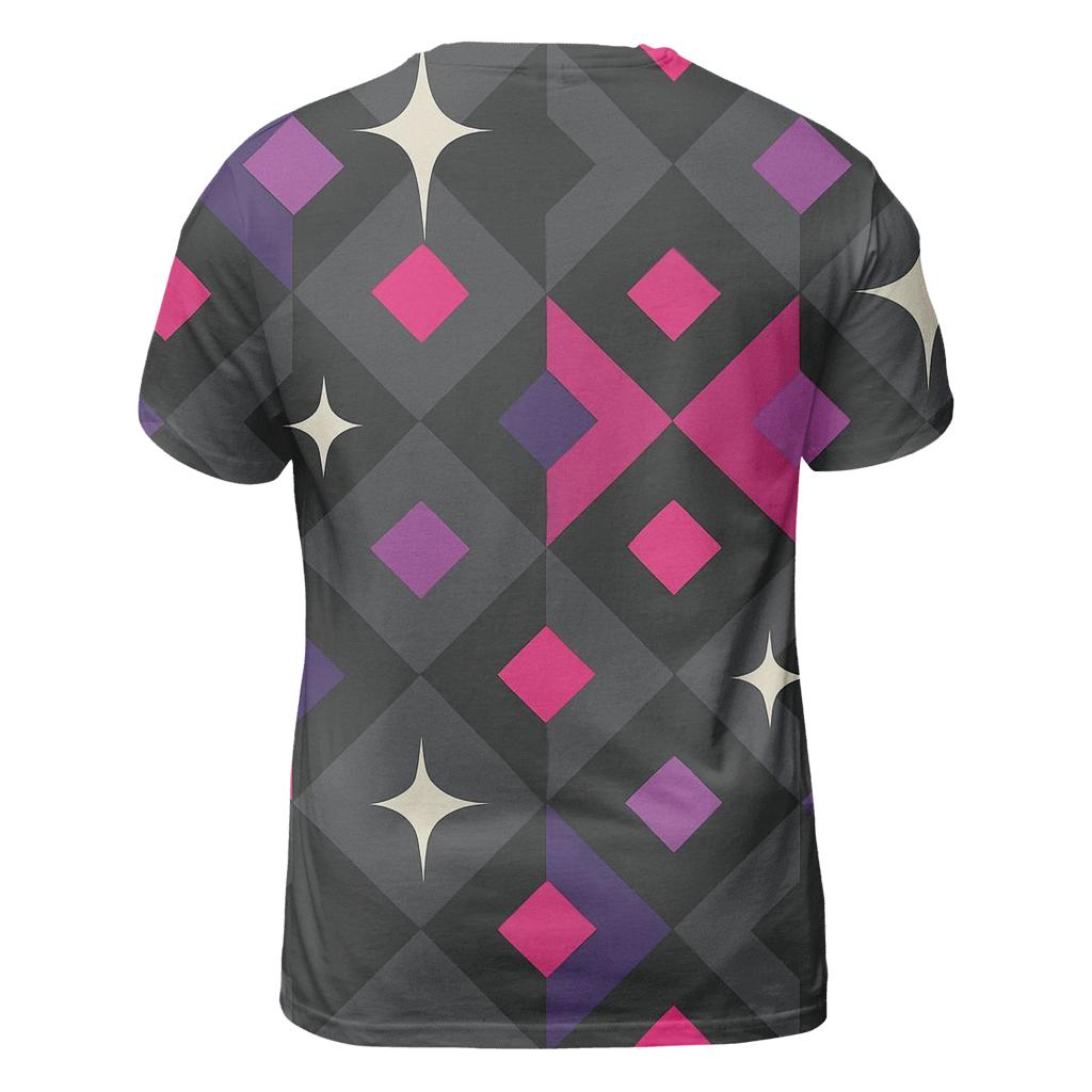 Disco Tile Sparkle Geometry artistic all-over print tops