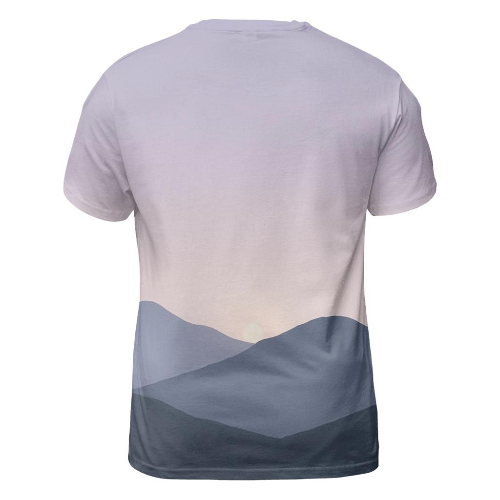 Mountain Silence Gradient creative print fashion shirts