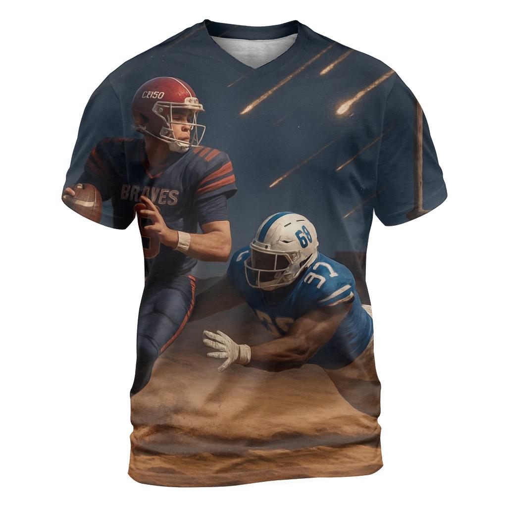 Desert Night Scrimmage Under Meteor Shower vibrant all-over design tees