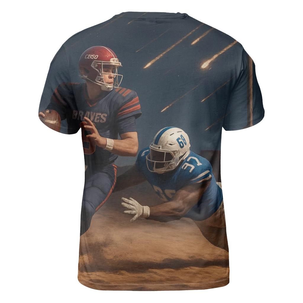 Desert Night Scrimmage Under Meteor Shower vibrant all-over design tees