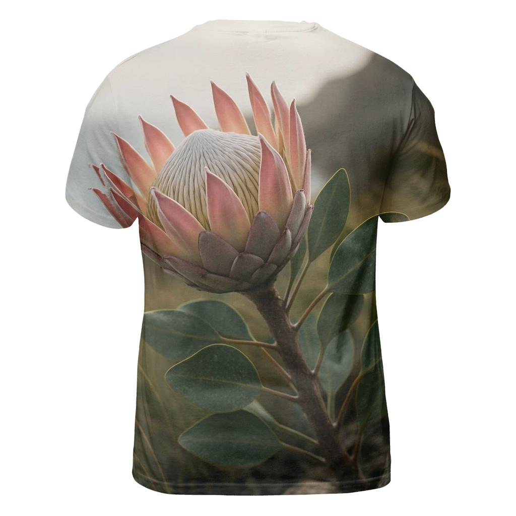 Protea Study On A Windy Coastal Cliff vibrant all-over design tees