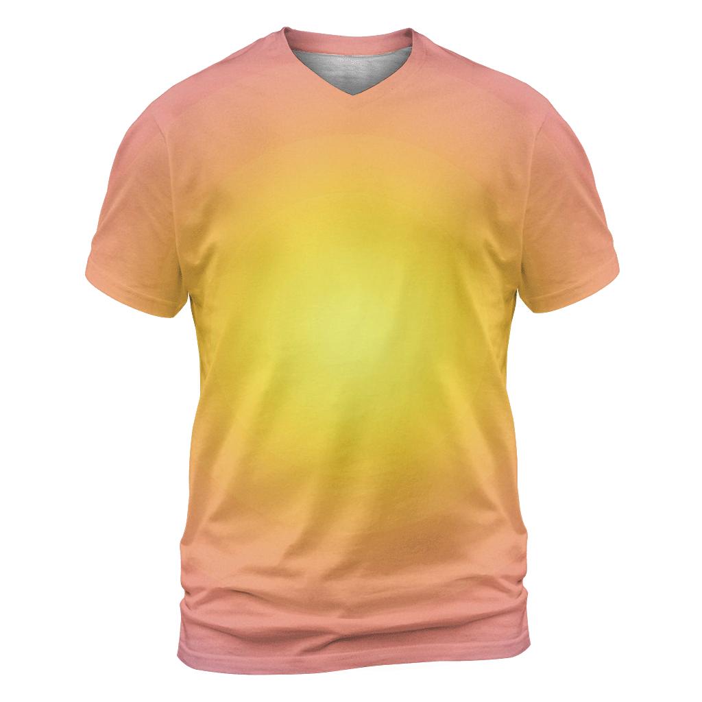 Solar Citrus Halo artistic all-over print tops