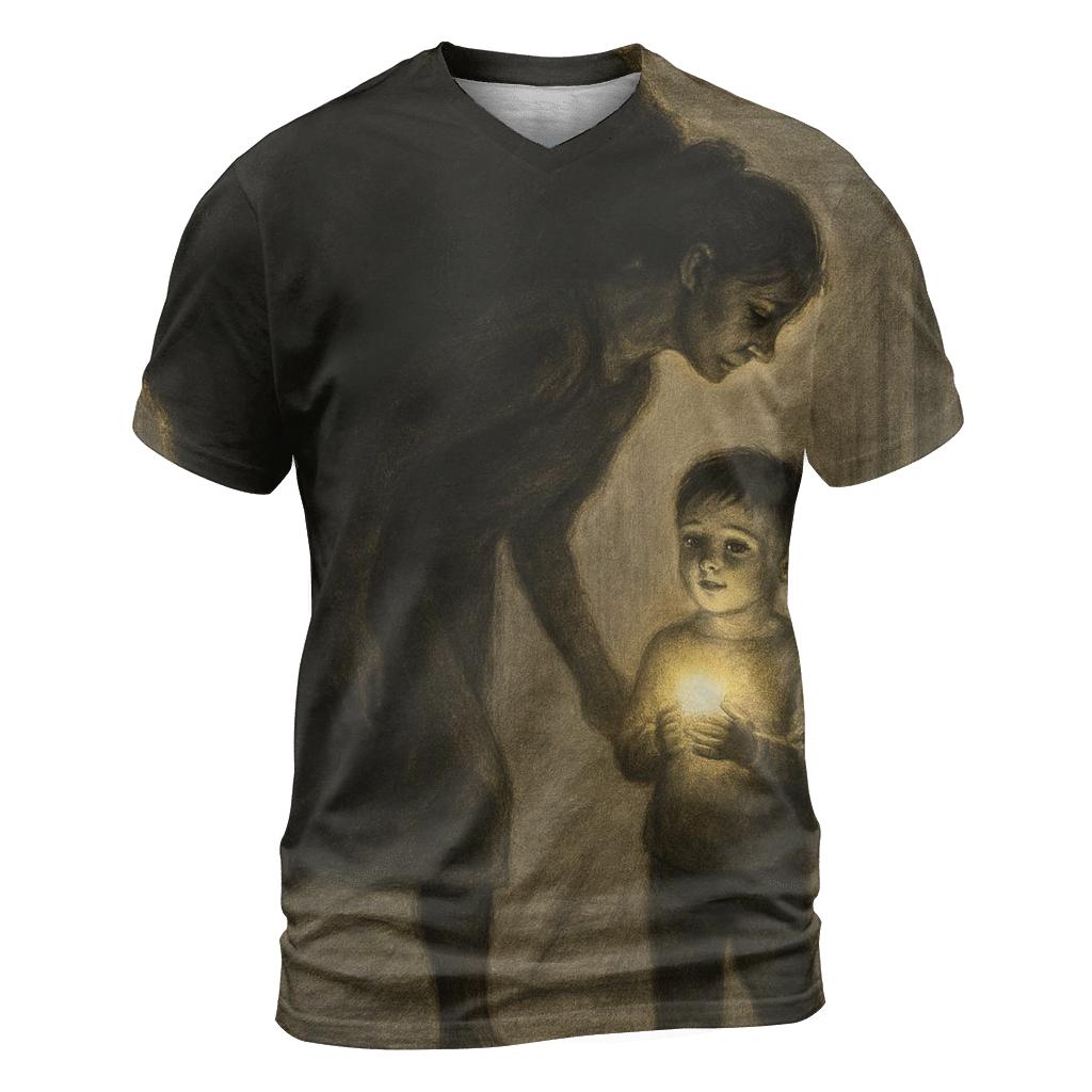 The Weight She Carried So My Hands Could Stay Open vibrant all-over design tees