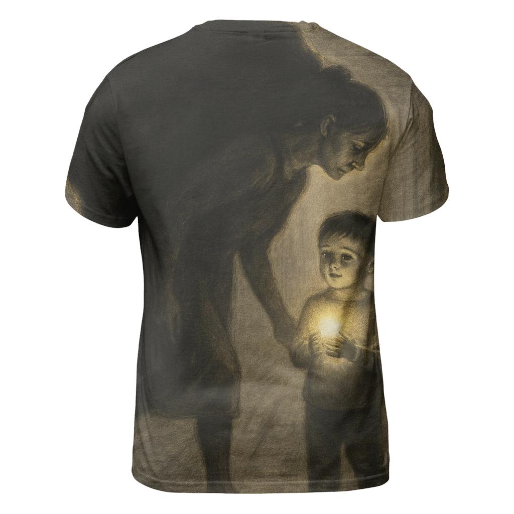 The Weight She Carried So My Hands Could Stay Open vibrant all-over design tees
