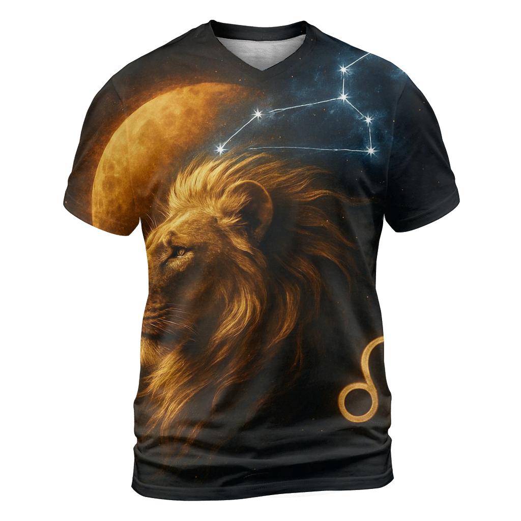 Leo Solar Crown Constellation Roar designer pattern shirts
