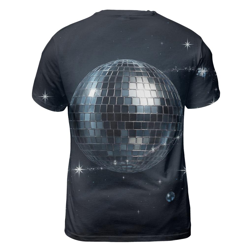 Midnight Disco Orbit artistic all-over print tops