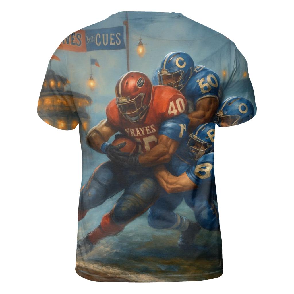 Riverboat Goal Line Stand On A Floating Field artistic all-over print tops
