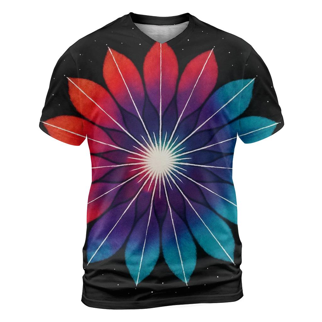 Mandala Sunburst Pulsar Crown trendy printed shirt styles