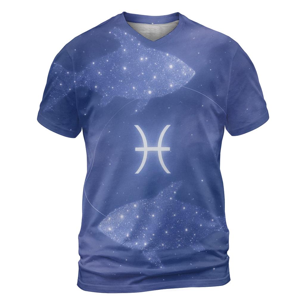 Pisces Twin Fish Dream Current trendy printed shirt styles