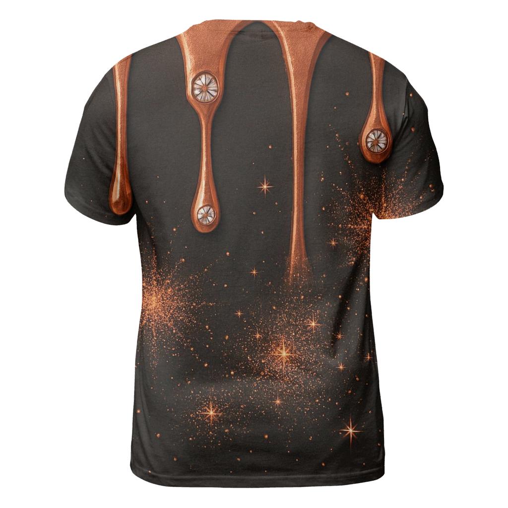 Copper Meteor Dripline creative print fashion shirts