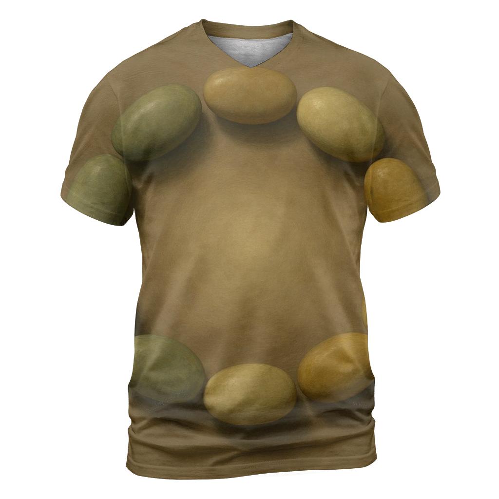 Circle Of Listening Stones creative print fashion shirts