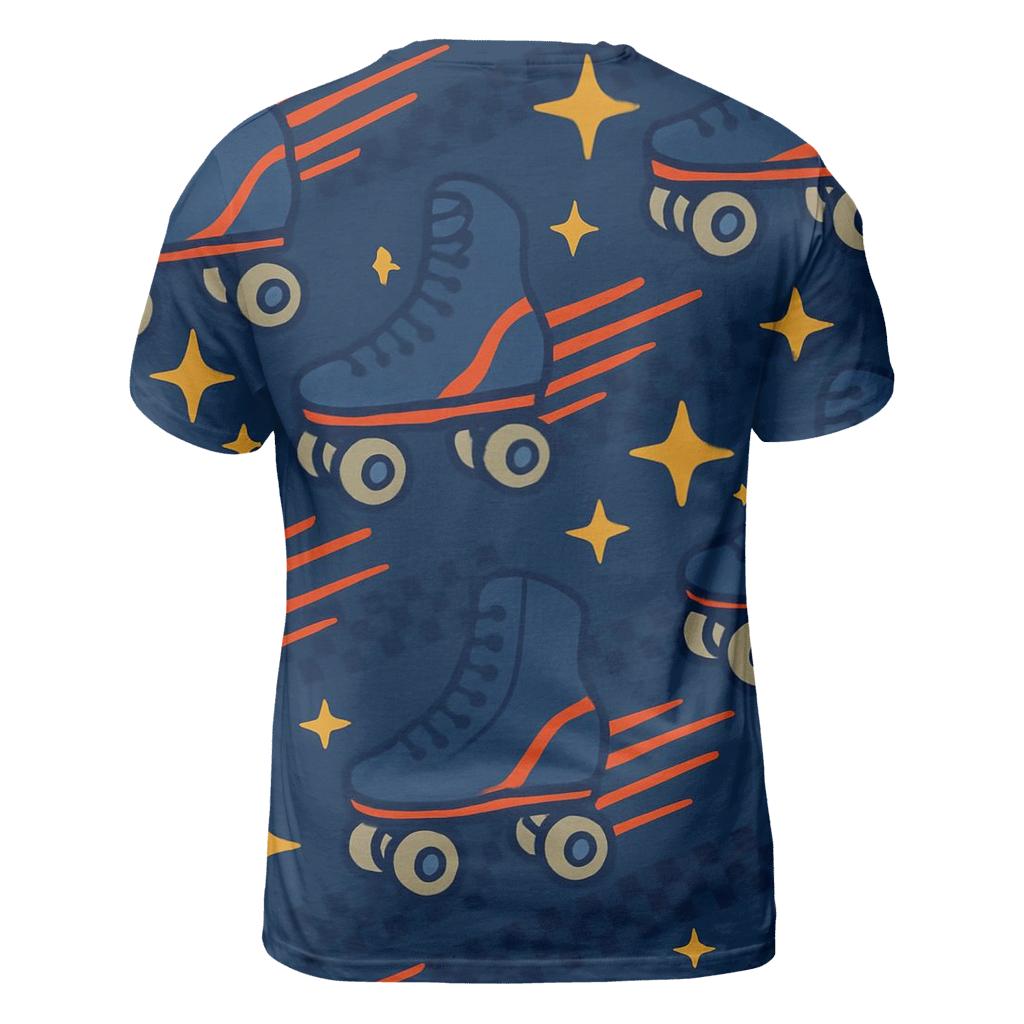 Retro Roller Rink Speed Lines artistic all-over print tops