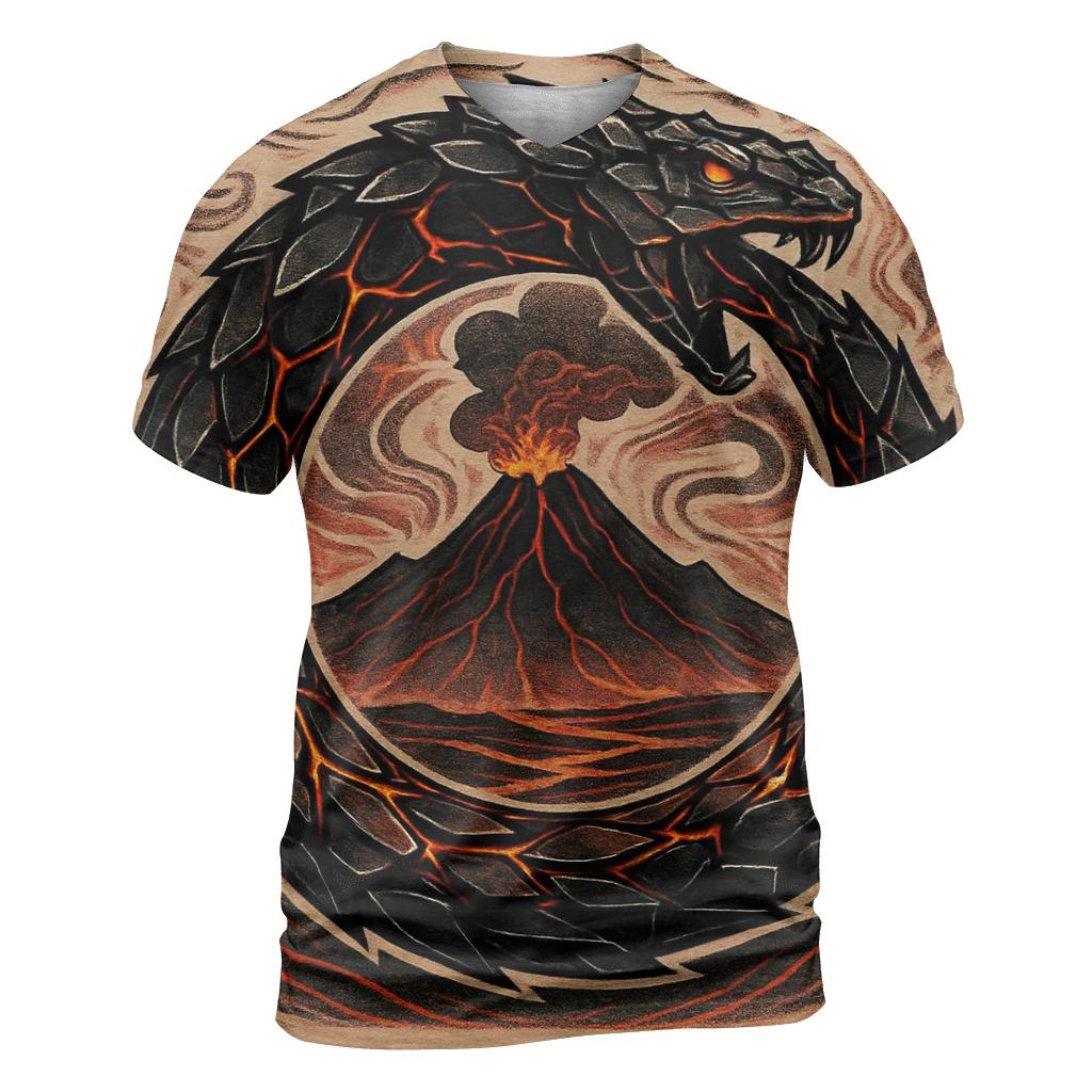 Volcanic Glass Ouroboros Smithing Mark vibrant all-over design tees