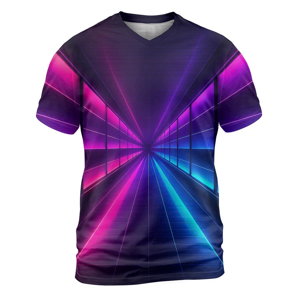 Neon Plasma Corridor unique graphic print tees