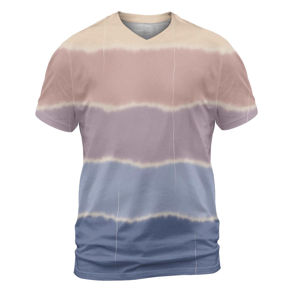 Horizon Stripes Distant Ringscape creative print fashion shirts