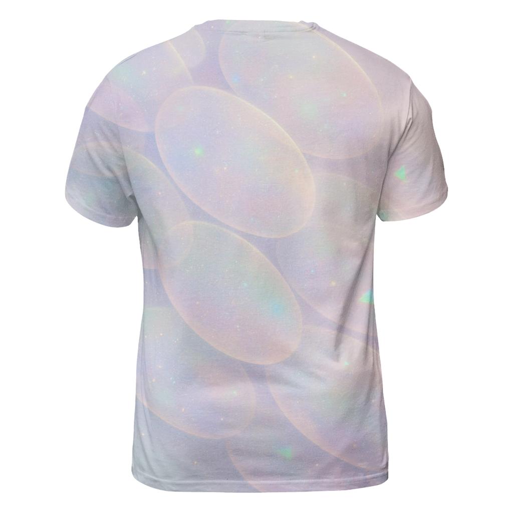 Opaline Aurora Veil artistic all-over print tops