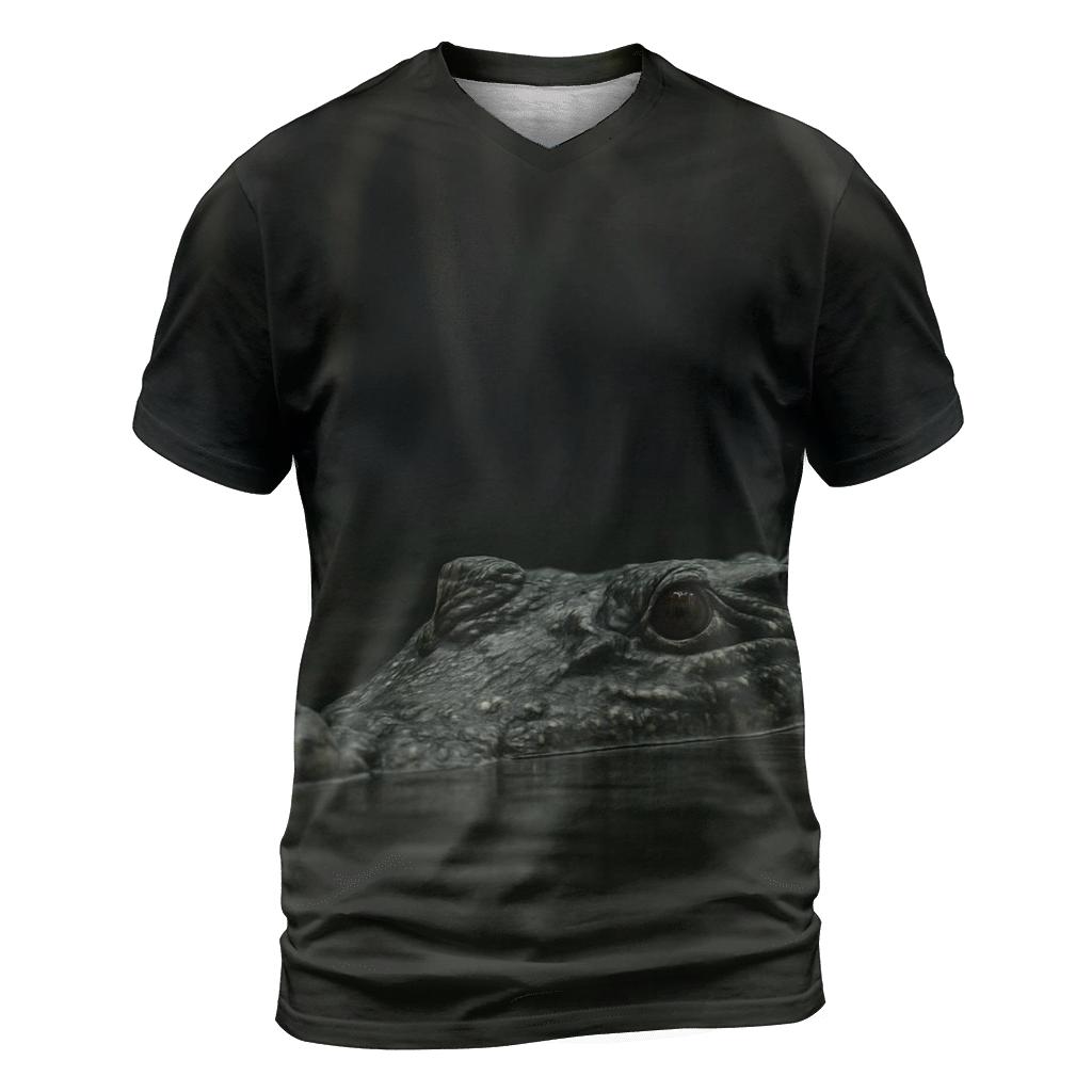 Mangrove Edge Saltwater Crocodile Surface designer pattern shirts