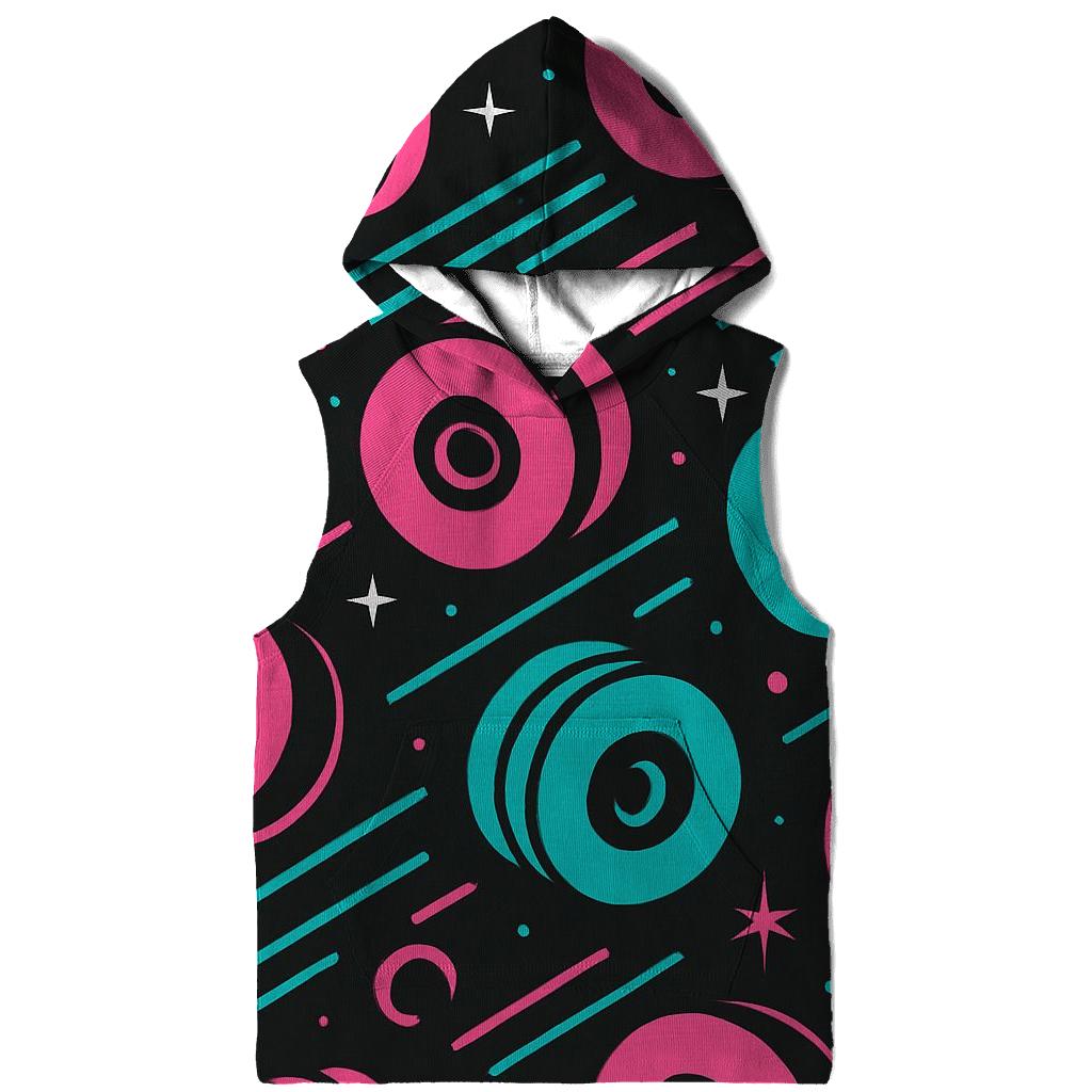 Neon Roller Rink Geometry premium hoodies