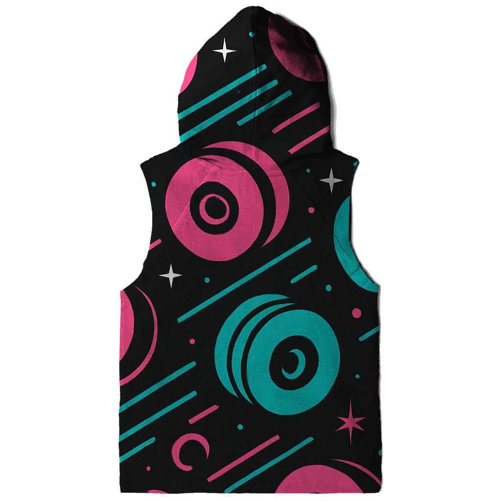 Neon Roller Rink Geometry premium hoodies