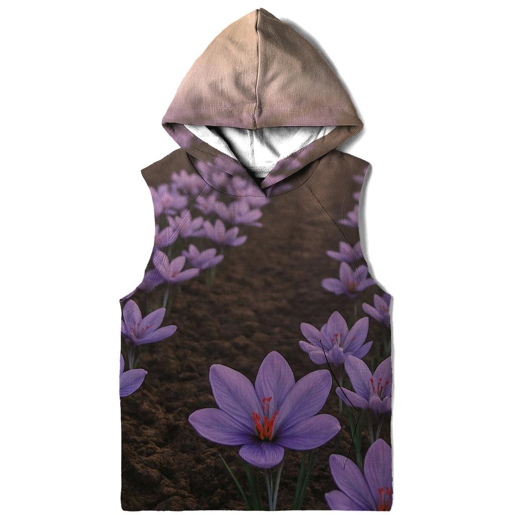 Saffron Crocus Harvest Rows At First Light hoodie styles