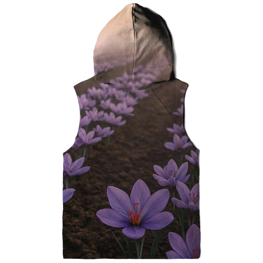 Saffron Crocus Harvest Rows At First Light hoodie styles