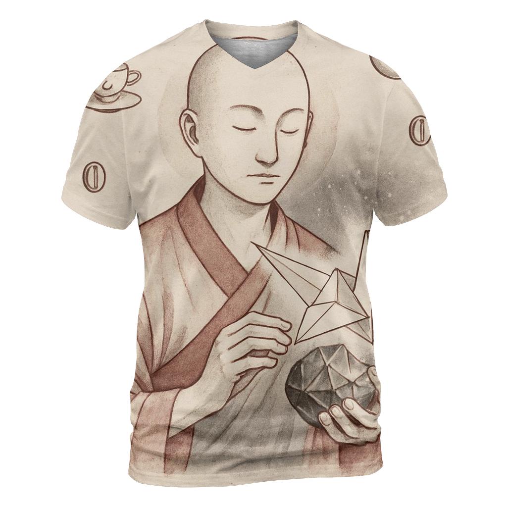 Origami Meteor Tea Ceremony artistic all-over print tops