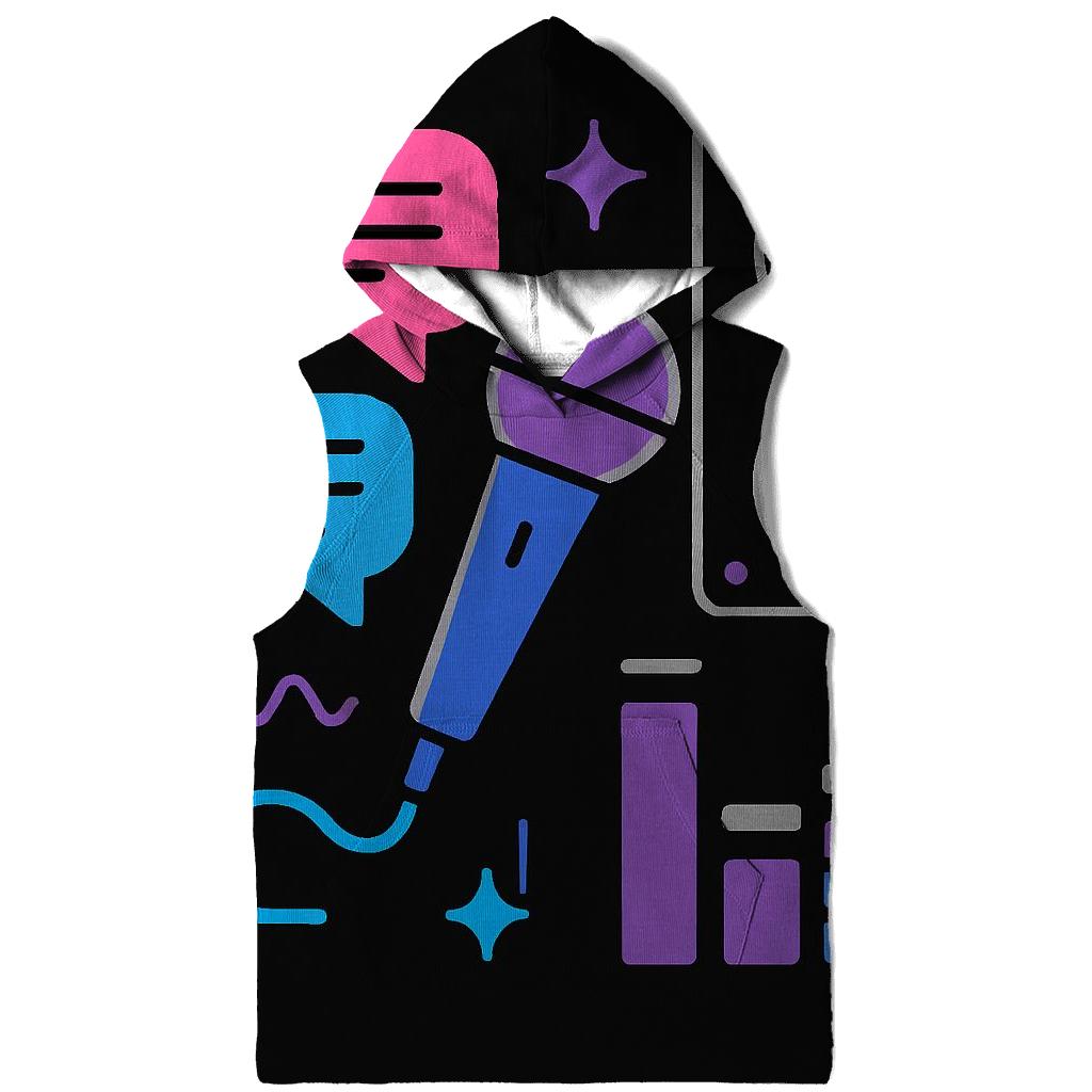 Chrome Karaoke Night Icons premium hoodies