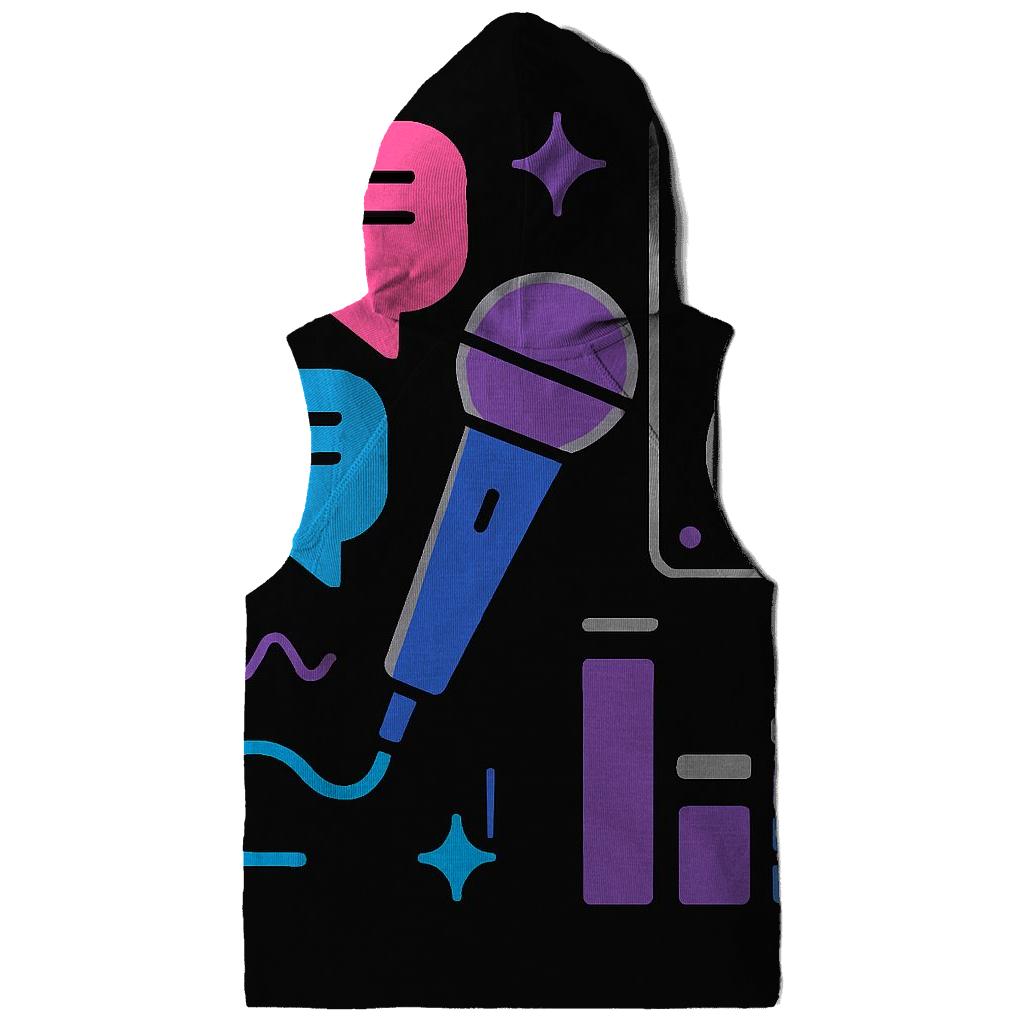 Chrome Karaoke Night Icons premium hoodies