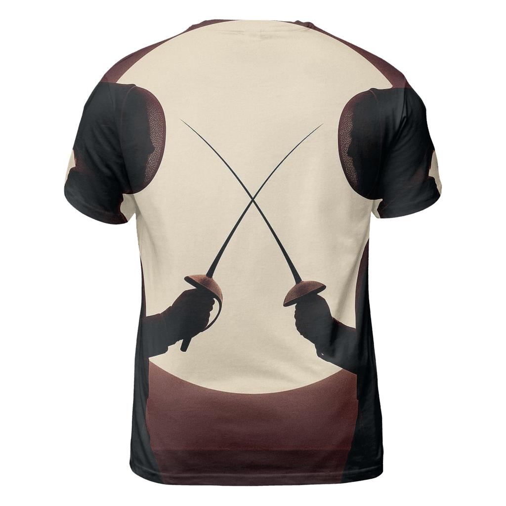 Fencing Eclipse Duel France unique graphic print tees
