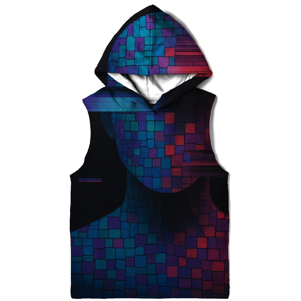 Glitch Mosaic Portrait Silhouette hoodies fashion