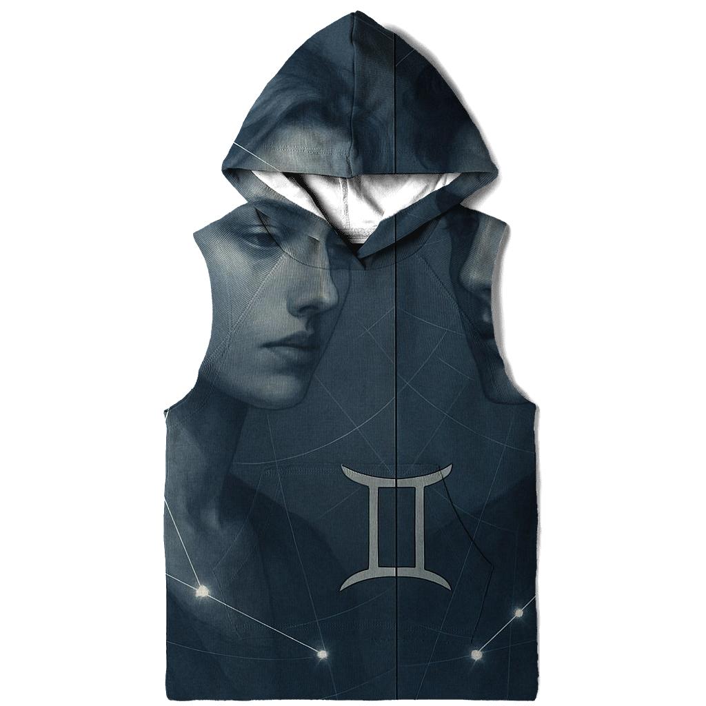 Gemini Twin Portrait Constellation Overlay hoodie trends