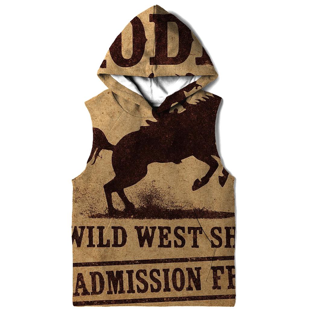 Old West Rodeo Handbill With Faded Ink Stamp custom hoodies