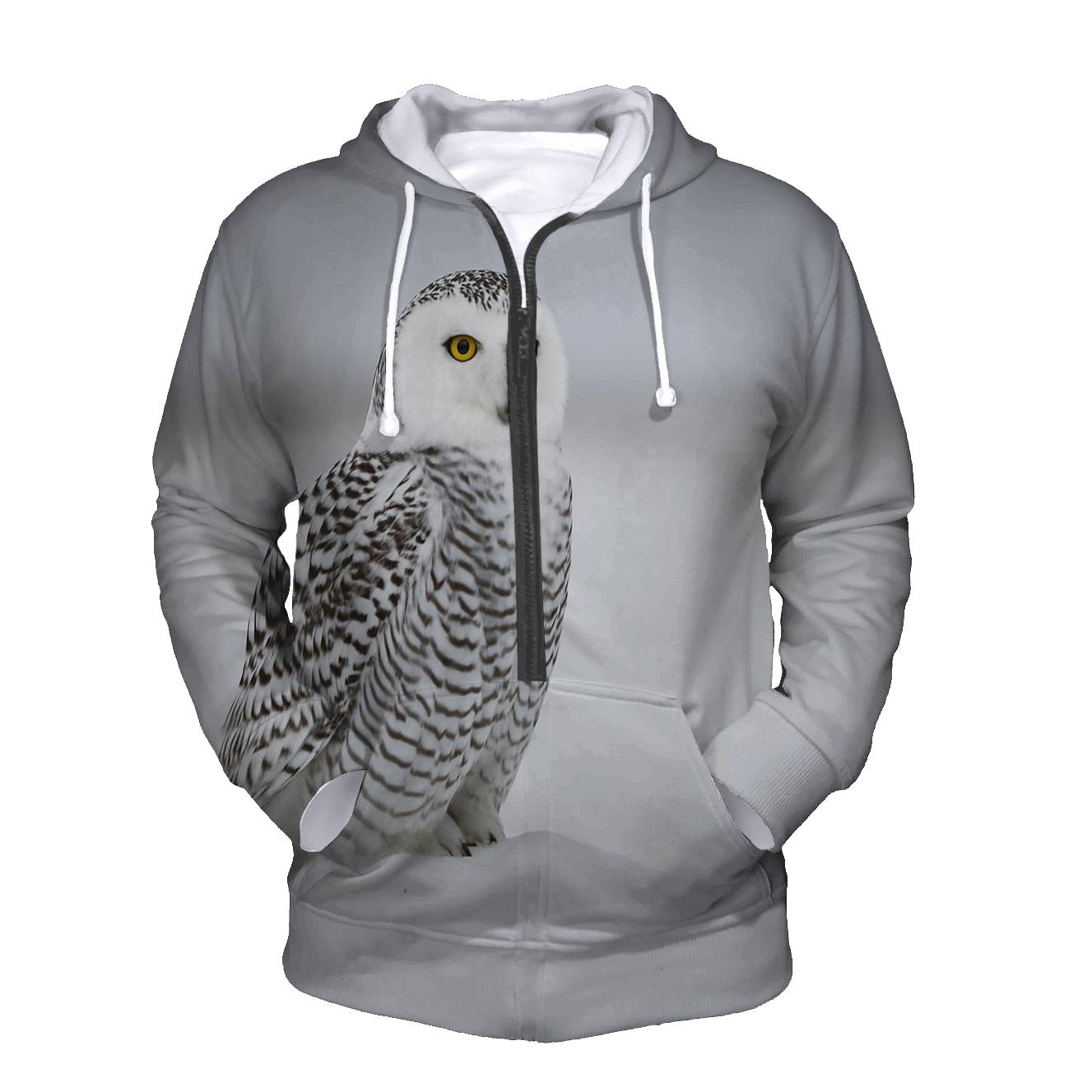 Frostline Sentinel Snowy Owl hoodie trends