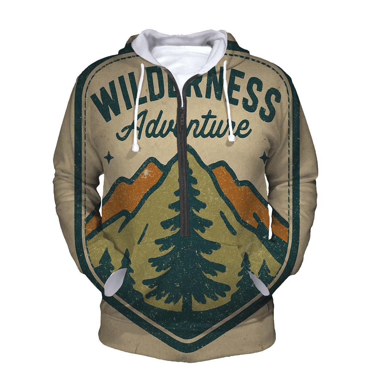 Retro 1970s National Park Ranger Badge Scene premium hoodies