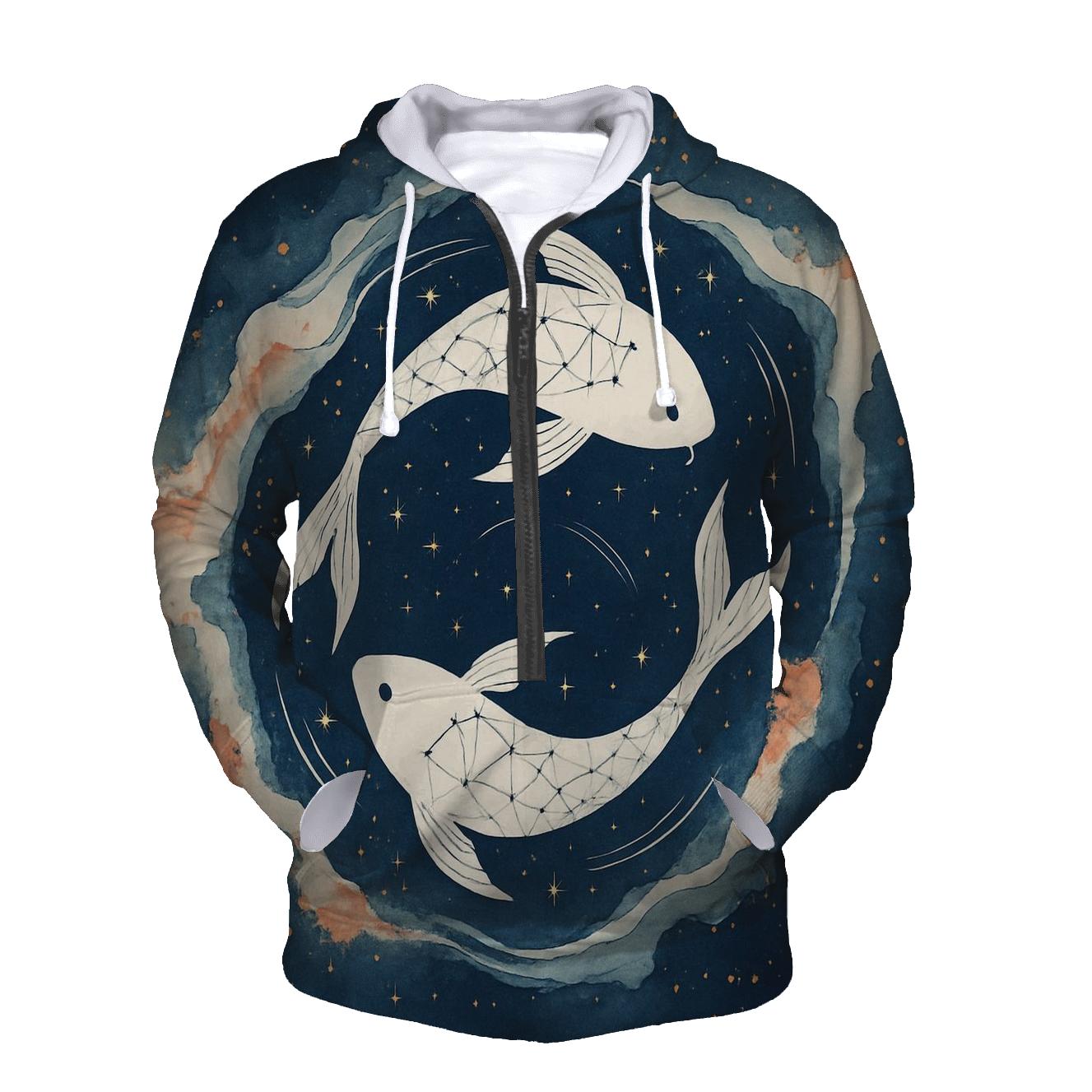 Koi Constellation Ink Flow custom hoodies