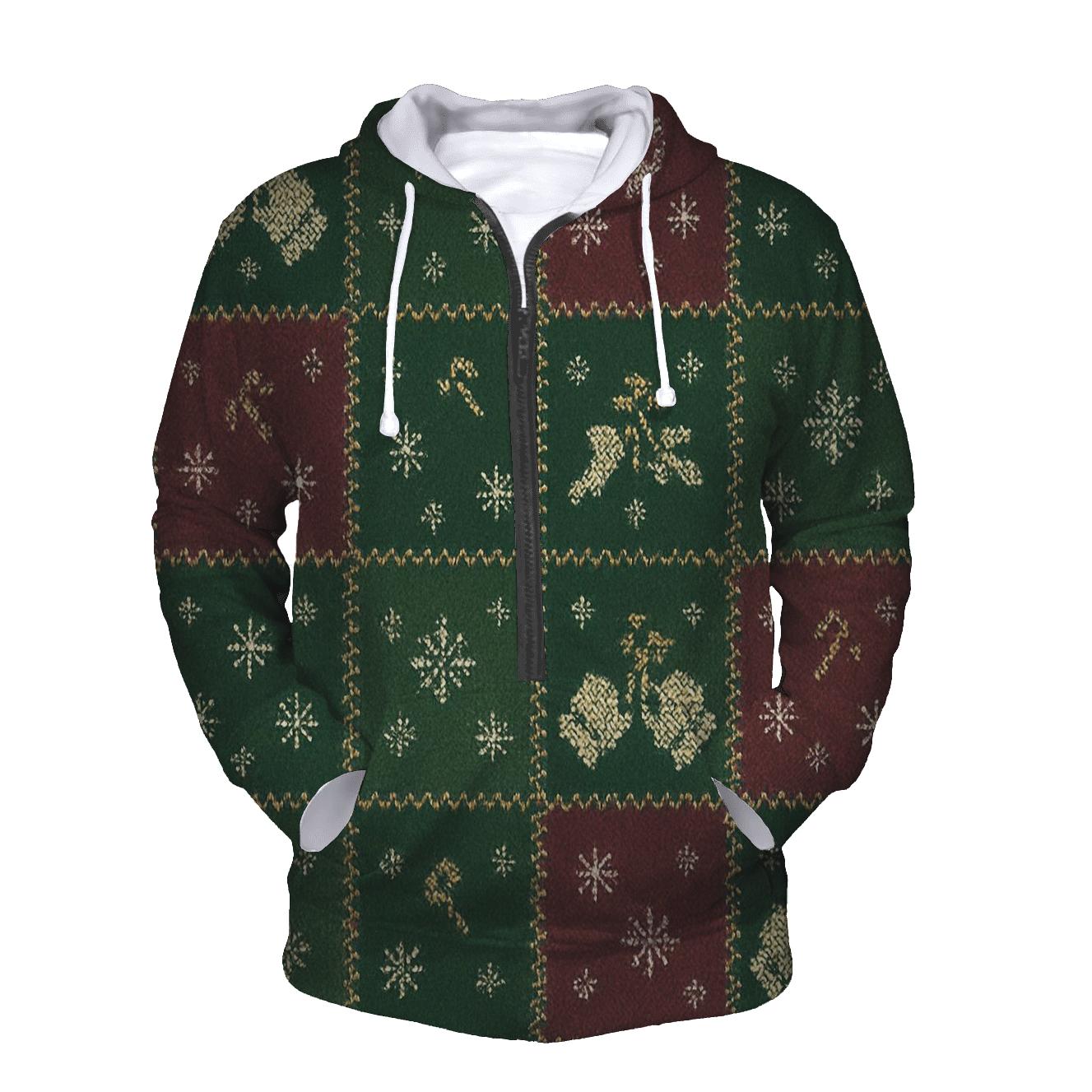 Mistletoe Mittens Patchwork Parade Design embroidered hoodies