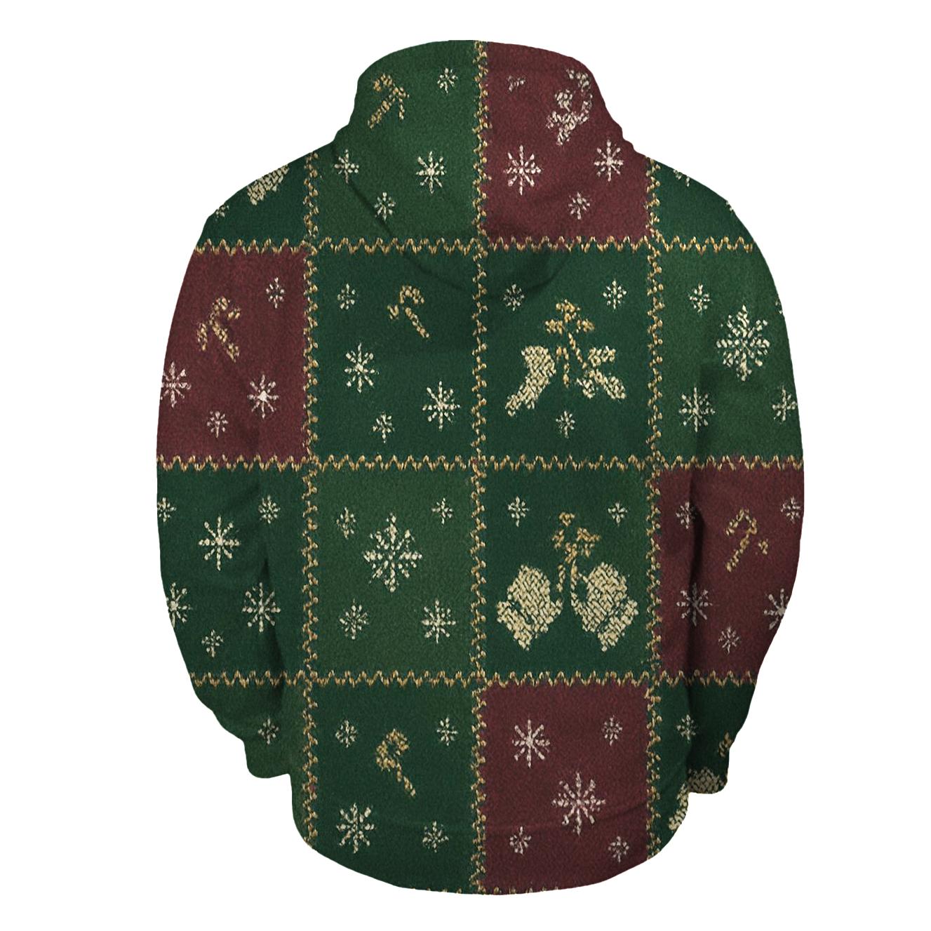 Mistletoe Mittens Patchwork Parade Design embroidered hoodies