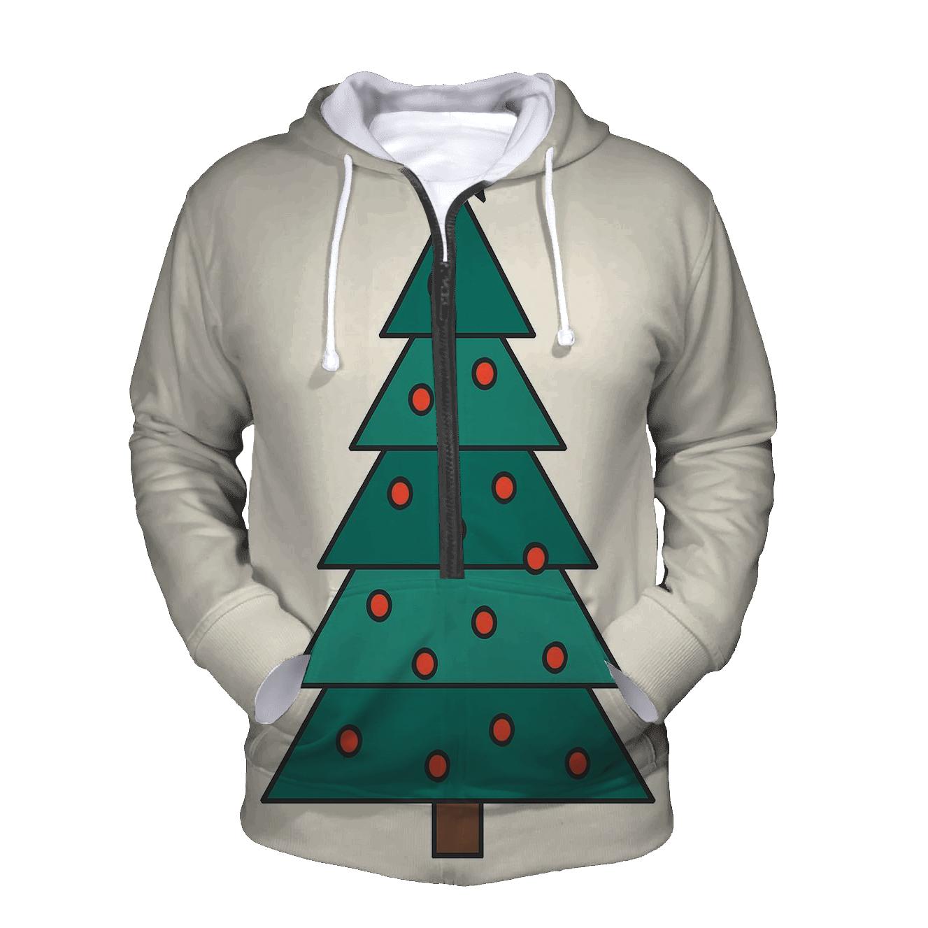 Minimal Tree Triangle Mosaic graphic hoodies